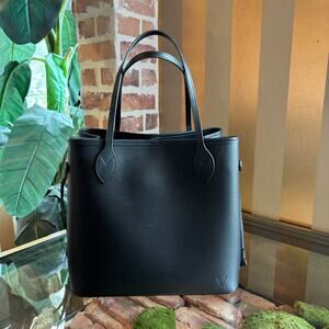 LOUIS VUITTON Neverfull MM Black Epi Leather Tote Bag